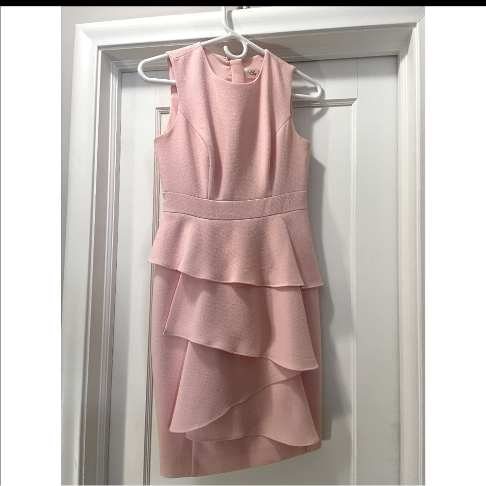 Pink Eliza J ruffle dress
